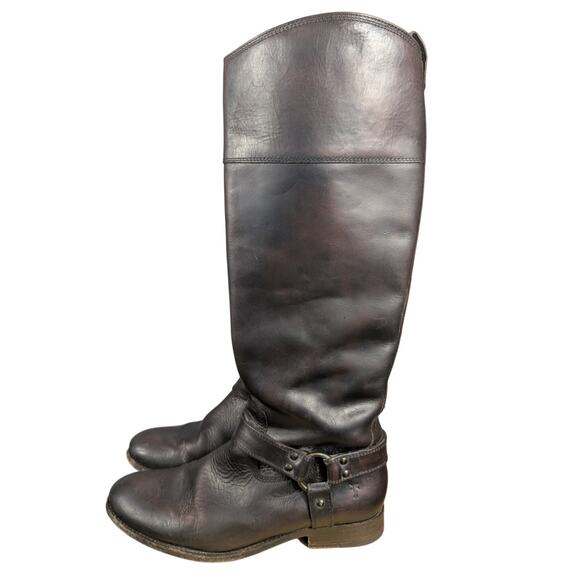 Frye Dark Brown Leather Ankle Boots - Picture 1 of 15